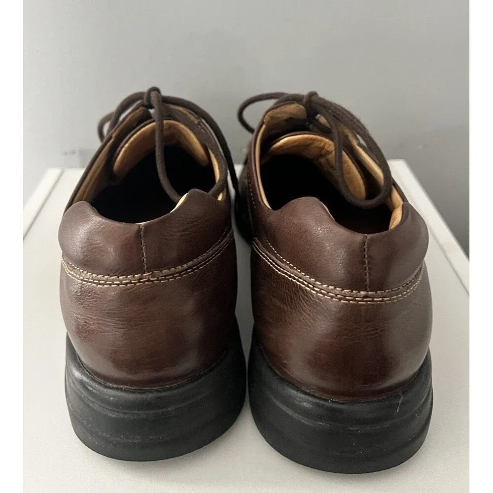 Johnston & Murphy Shuler Bicycle Men’s Brown Sheepskin Oxford Shoes Size 8.5M